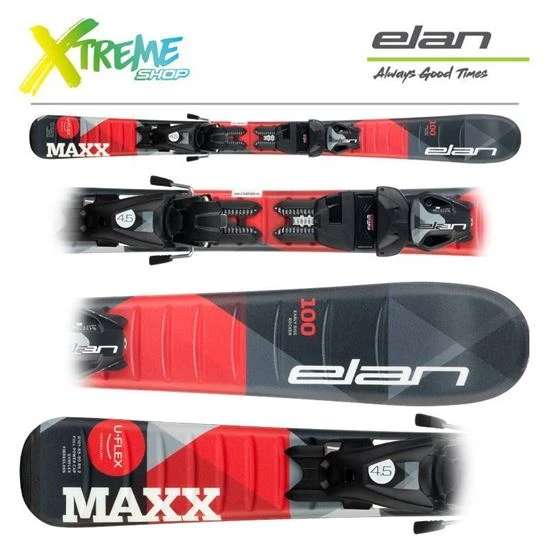 Narty Elan MAXX 2022 Black/Red + Wiązania EL 4.5 1 Narty Elan MAXX 2022 Black/Red + Wiązania EL 4.5